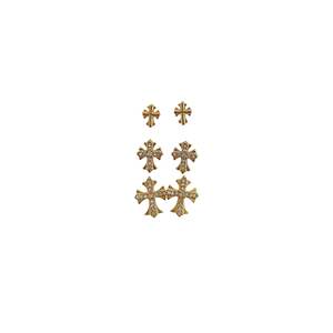Fashion <b>Stud</b> <b>Earrings</b> 316L Stainless Steel PVD Gold Plating Cross Design For Women Jewelry - Product Image 1