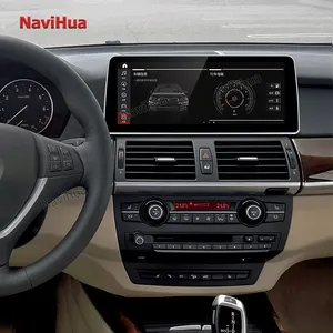 Navihua 12.3 pouces Android autoradio lecteur multimédia avec GPS Navigation Carplay WIFI BMWX5 CIC contrôle tactile DVD stéréo