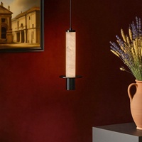 Luminaire suspendu décoratif pour chevet, marbre naturel, alabâtre moderne, luminaire suspendu LED pour chambre à coucher, salon, hôtel, restaurant