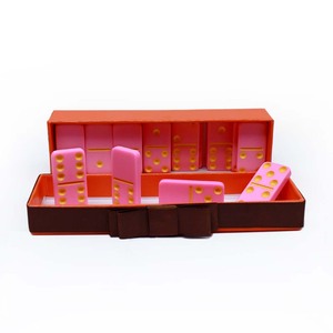 Emballage de boîte en carton coloré personnalisé Double 6 jeu de domino 5010 taille Orange vert <span class=keywords><strong>dominos</strong></span> - Product Image 5