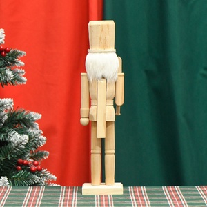 Tự làm trống 38cm không sơn <span class=keywords><strong>nutcracker</strong></span> con rối người lính trang trí trang trí chưa hoàn thành gỗ <span class=keywords><strong>nutcracker</strong></span> cho bức tranh tự làm - Product Image 3