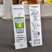 Panneaux publicitaires mobiles sur pied en métal durable personnalisés pour les entreprises, utilisés pour les banquets d'hôtel