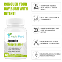 Cápsulas Supresoras del Apetito de Venta Directa de Fábrica, Extractos de Ingredientes Naturales que Promueven el Control de Peso y el Control del Apetito
