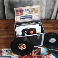 Grande capacité 7/12 pouces CD/LP Vinyl Record Case Hard DVD Aluminium Storage Case Robuste Aluminium CD Display Collection Case