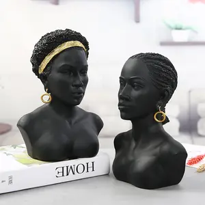 สร้างสรรค์แอฟริกันหญิงศิลปะประติมากรรมผู้หญิงหัวหุ่นผู้หญิงร่างกายเครื่องประดับงานฝีมือ