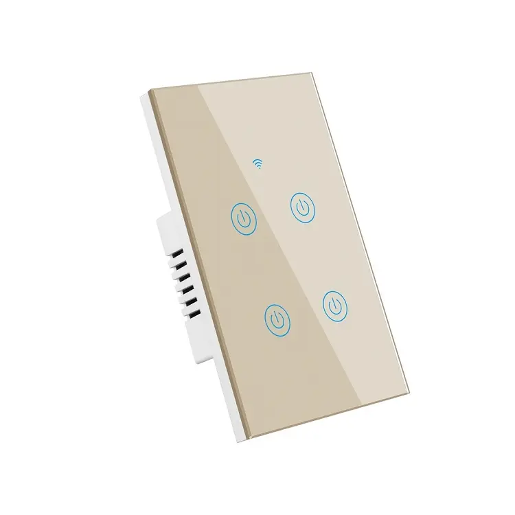 4 Gang Touch Wi-Fi Touch And App Control Home Wifi Smart Switch for LED lighting