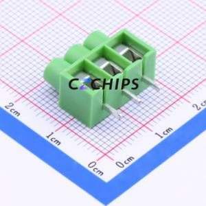 PA003-3P <b>Screw</b> Terminal <b>Block</b> Through hole Component (THT),P=5mm Connector ( Construction: 1x3P )( Pitch: 5mm )( Color: Green ) - Product Image 2