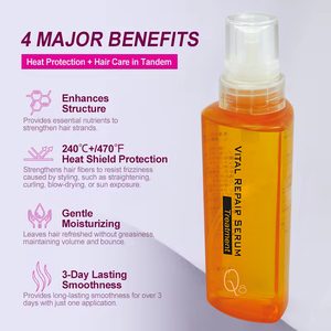 Protecteur thermique à l'huile d'argan <span class=keywords><strong>Spray</strong></span> protecteur thermique pour cheveux Anti-frisottis Brume de soie Protection thermique <span class=keywords><strong>Spray</strong></span> démêlant pour cheveux - Product Image 2