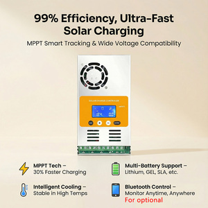 Contrôleur <span class=keywords><strong>de</strong></span> <span class=keywords><strong>charge</strong></span> <span class=keywords><strong>solaire</strong></span> MPPT SUYEEGO SC-M 12v 24v 48v Auto 60A 80A PV 165V pour batterie au plomb-acide et batterie au lithium - Product Image 2