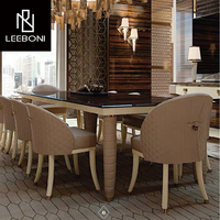 Table à manger de luxe en marbre artificiel, design moderne, pour salon, meubles de maison, vente chaude, durable, 10 places