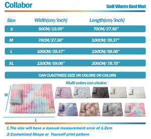 COLLABOR9Color Abnehmbare Fleece Selbstwärmende Katzenmatte Anpassbare Selbstwärmende Katzenbett Rutschfeste Punktmuster Wasserdichte Selbstwärmende Hundematte - Product Image 6