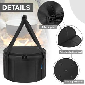 Sac de transport et de rangement pour cocotte hollandaise de 12 pouces, durable, avec poches supplémentaires et poignées robustes - Product Image 2