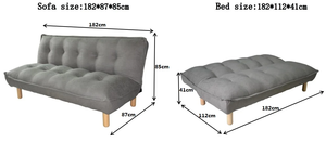 <span class=keywords><strong>Clic</strong></span> <span class=keywords><strong>clac</strong></span> canapé-lit multi-usages canapé-lit mousse à mémoire de forme futon canapé-lit canapé-lit - Product Image 6