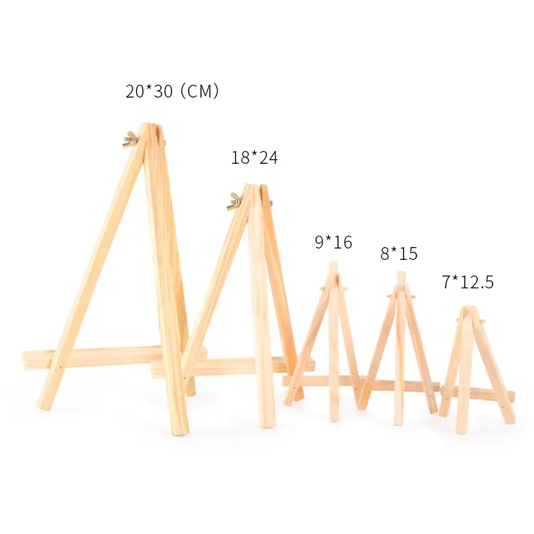 Oil Painting 15*8cm Triangle Wooden Easel Stand Painting Artwork Display Wooden Easel Stand Tabletop Mini Easel