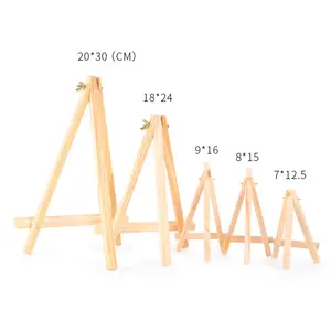 Oil Painting 15*8cm Triangle Wooden Easel Stand Painting Artwork Display Wooden Easel Stand Tabletop Mini Easel