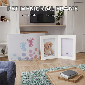 מסגרת תמונה זיכרון לחיות מחמד מעץ עם ערכת paw paw pawpint תצוגת צילום הכלב מסגרת - Product Image 2