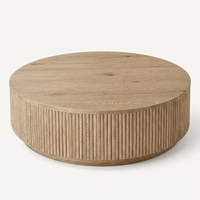 Table basse extensible convertible haut de gamme en bois de chêne massif, style moderne, meuble de salon avec plateau en panneau