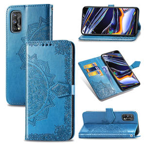 Coque en cuir à motifs floraux de Mandala, étui portefeuille de luxe pour Realme GT <span class=keywords><strong>Neo2T</strong></span> C25s C21Y C11 C15 C12 C11 C3 C2 poste Q3s - Product Image 2