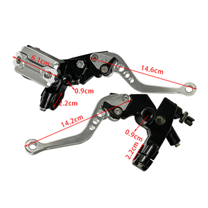 Ensemble de commande de levier de frein et d'embrayage CNC 7/8'' 22mm pour moto, avec pompe de frein hydraulique réglable pour mise à niveau - Product Image 2