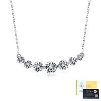 Collar Gargantilla de Moissanita con Sello S925, Plata de Ley 925, Chapado en Oro de 18k, Joyería de Lujo para Regalo de Boda