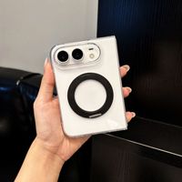 Étui de téléphone portable transparent magnétique pour iPhone 18 Duo, coque transparente antichoc compatible avec la charge sans fil