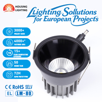 Spot LED encastré anti-éblouissement 7W, 3 pouces, sans cadre, 4000K Ra90, aluminium
