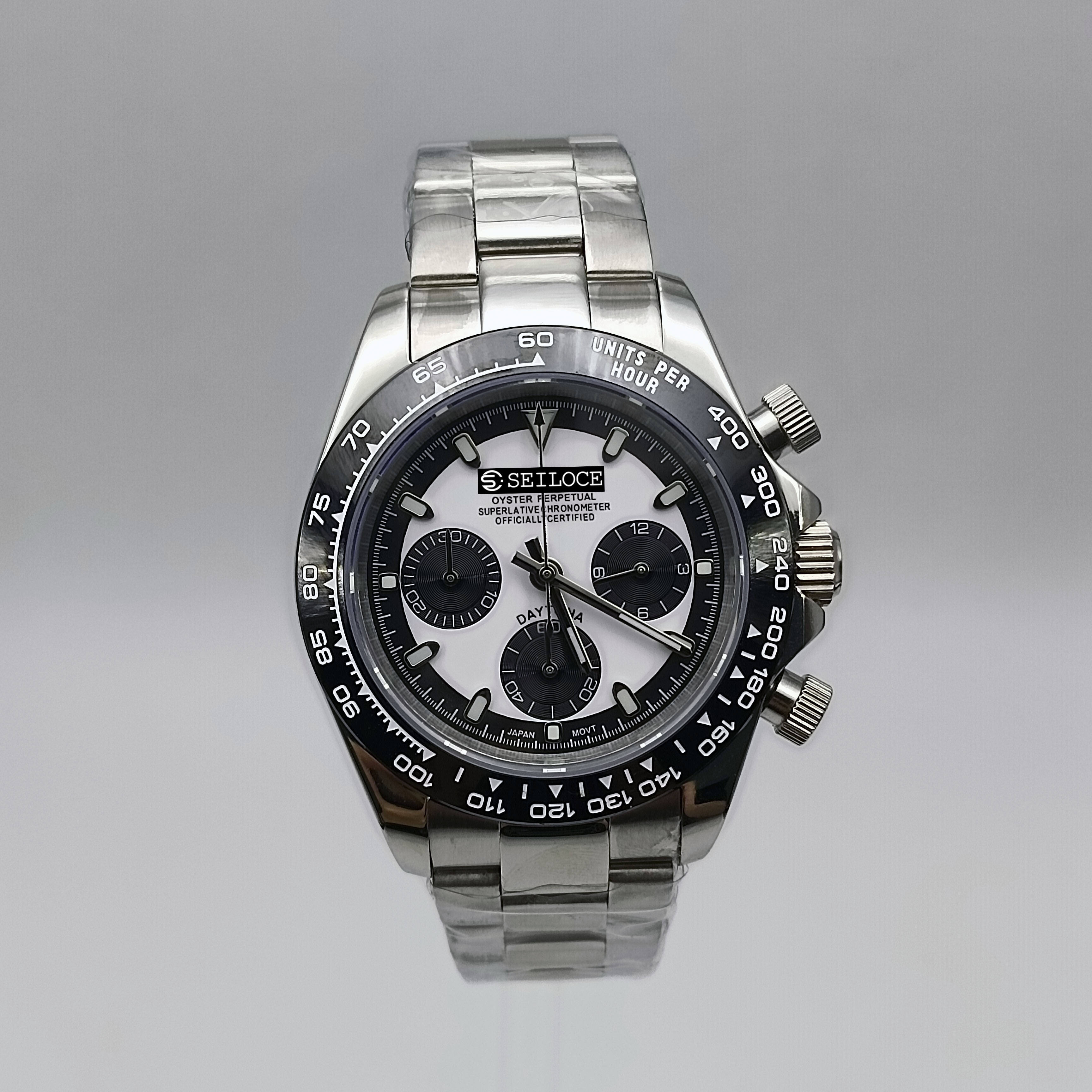 Silver Case+White Black Dial