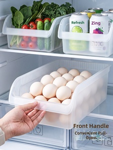 Grande boîte de rangement pour réfrigérateur à ouverture supérieure, conteneur alimentaire en plastique transparent, rectangulaire, 10-20L, pour l'organisation des fruits et des œufs - Product Image 5