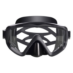 Masque de plongée à trois fenêtres en verre trempé anti-buée, vue large à 180°, étanche, durable, ajustement universel pour la plongée libre, la plongée avec tuba et les activités aquatiques - Product Image 1