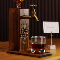 Distributeur de whisky en bois rectangulaire classique personnalisé cadeau d'affaires durable et écologique décor de bar à la maison