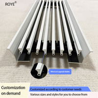 Panneau de plafond obturateur de climatisation en alliage d'aluminium moderne Grille de ventilation invisible en forme de griffe pour l'air de retour