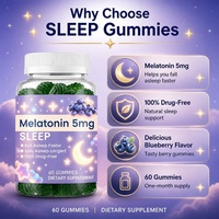 Gomitas de Suplemento para Dormir, Ayuda a Dormirse Más Rápido por el Jet Lag, Apoyo para un Sueño Profundo, Sin Gluten, Vegetarianas