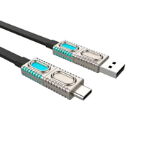 Porte-clés magnétique 4 en 1, câble court tressé TPE type C, charge rapide 30W pour batterie externe, iPhone, Android, montre connectée, appareil photo