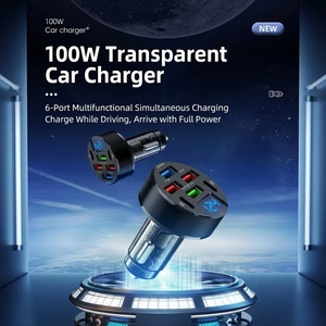 Chargeur de voiture USB-C 100W avec moniteur de tension LED, vente chaude pour <span class=keywords><strong>iPhone</strong></span> 17 16 15 Samsung S26 S25 Ultra, <span class=keywords><strong>prise</strong></span> d'alimentation sûre et stable - Product Image 6