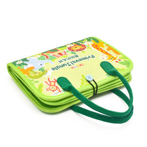 Tableau d'activités Montessori en feutre silencieux, certifié ASTM, à motif animalier, pour tout-petits, idéal pour les voyages en extérieur, vente en gros sur mesure - Product Image 6