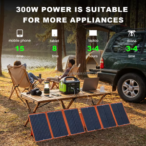 Générateur solaire portable 110v 220v 100w/300w/500w à onde sinusoïdale pure pour le camping, les situations d'urgence, la maison et l'extérieur - Product Image 5