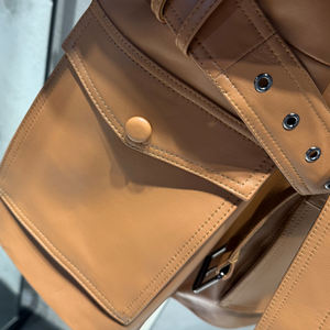 Натуральная овечья кожа куртки однобортная кожаная куртка женская роскошная кожаная куртка - Product Image 4