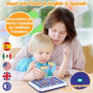 Tablette d'apprentissage <span class=keywords><strong>espagnol</strong></span> et anglais pour enfants, interactive bilingue, <span class=keywords><strong>alphabet</strong></span> ABC, lettres, mots, jouets éducatifs sur les couleurs - Product Image 2