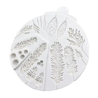 Moule en Silicone pour Fondant, nouvel anneau de feuilles de pin de noël 2022, moule époxy pour gâteau décoratif, outil de cuisson, moule à chocolat