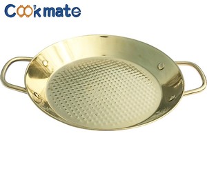 De <span class=keywords><strong>primera</strong></span> calidad 21cm 35cm <span class=keywords><strong>hotel</strong></span> <span class=keywords><strong>restaurante</strong></span> de acero inoxidable de nido de abeja tamaño plato redondo paella de mariscos pan - Product Image 2