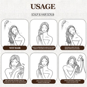 Nhãn Hiệu Riêng Chăm Sóc Tóc Làm Sạch Sâu Kiểm Soát Dầu Chống Fluffy Và Ngứa Muối Biển Dầu Argan Nhẹ Nhàng Da Đầu Tẩy Tế Bào Chết Da Đầu Chà - Product Image 6