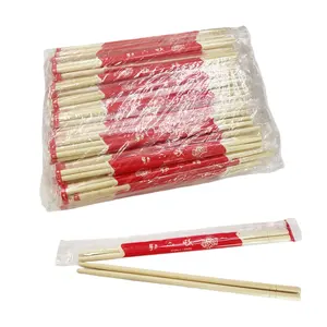 低MOQ天然竹箸丸箸寿司カスタムパッケージで使用