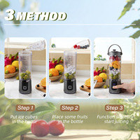 Nouveau Portable Mini Blender Haute Puissance Rechargeable Électrique Presse-agrumes Tasse Auto-Nettoyage pour Voiture RV 500ml Manuel Protéine Shaker