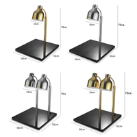 Lampe chauffante de présentation d'aliments de luxe en or et argent TY-0006 pour la restauration