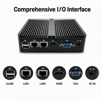 PC Industrial YCT Silencioso Sin Ventilador, Tipo Box, 2x RJ45 LAN, HDMI, VGA, 6 Puertos COM, Chasis de Aleación para Control Industrial