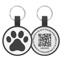 Luxuriöses QR-Code Silikon-Haustier-ID-Tag für Hunde und Katzen, geräuschlos, wasserdicht, verfolgbar, mit Positionierung, im Ins-Stil, farblich abgestimmt, maschinell gefertigt
