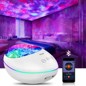 Lámpara de proyección de piedra de la suerte estilo Eson, iluminación romántica, compatible con tarjeta TF y línea de Audio, Altavoz Bluetooth portátil