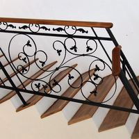 Fabricant de rampes de balcon en fer galvanisé à économie d'énergie, rampes d'escalier en fer noir, vente chaude, rampes d'escalier en fer forgé pour l'extérieur