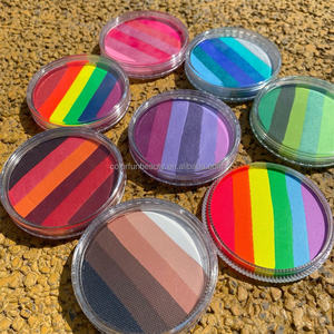 <span class=keywords><strong>Palette</strong></span> d'eye-liners liquides minéraux professionnels waterproof pour usage quotidien avec design Rainbow Split Cake pour mélange de couleurs, marque ODM - Product Image 1