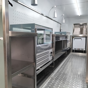 Carritos de Hot Dogs Populares en Venta, Remolque de Comida de Acero Inoxidable, Camión de Comida con Función de Cocina, Parrilla, Fregadero, Camiones de Comida Rápida - Product Image 4